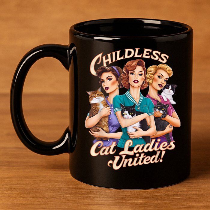 Childless Cat Ladies 11oz C Handle Ceramic Mug