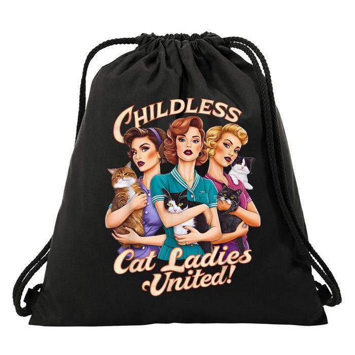 Childless Cat Ladies Drawstring Bag