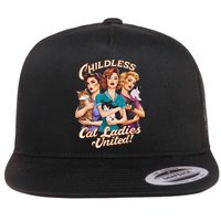 Childless Cat Ladies Flat Bill Trucker Hat