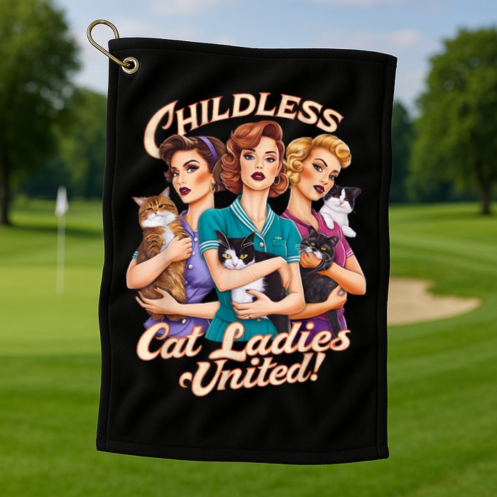 Childless Cat Ladies Golf Towel