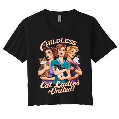 Childless Cat Ladies Women's Crop Top Tee