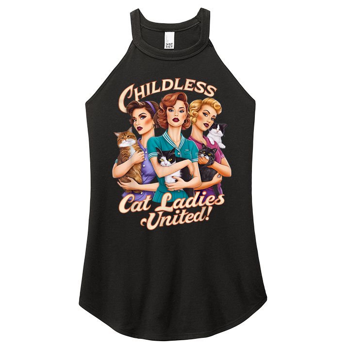 Childless Cat Ladies Women's Perfect Tri Rocker Tank