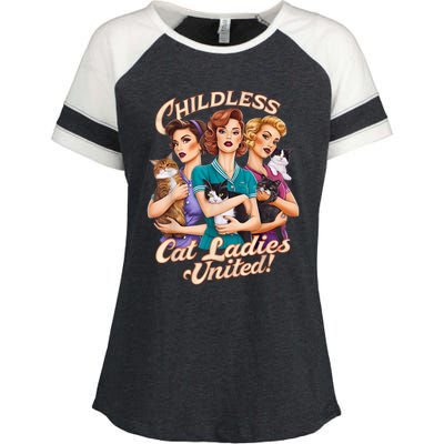 Childless Cat Ladies Enza Ladies Jersey Colorblock Tee