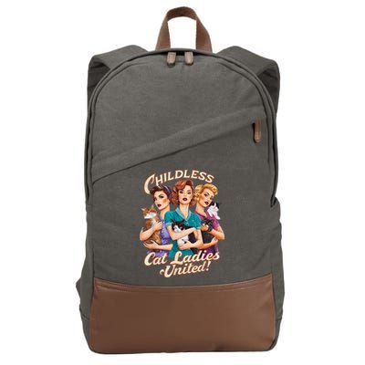 Childless Cat Ladies Cotton Canvas Backpack