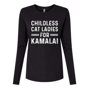 Childless Cat Ladies For Kamala 2024 Womens Cotton Relaxed Long Sleeve T-Shirt