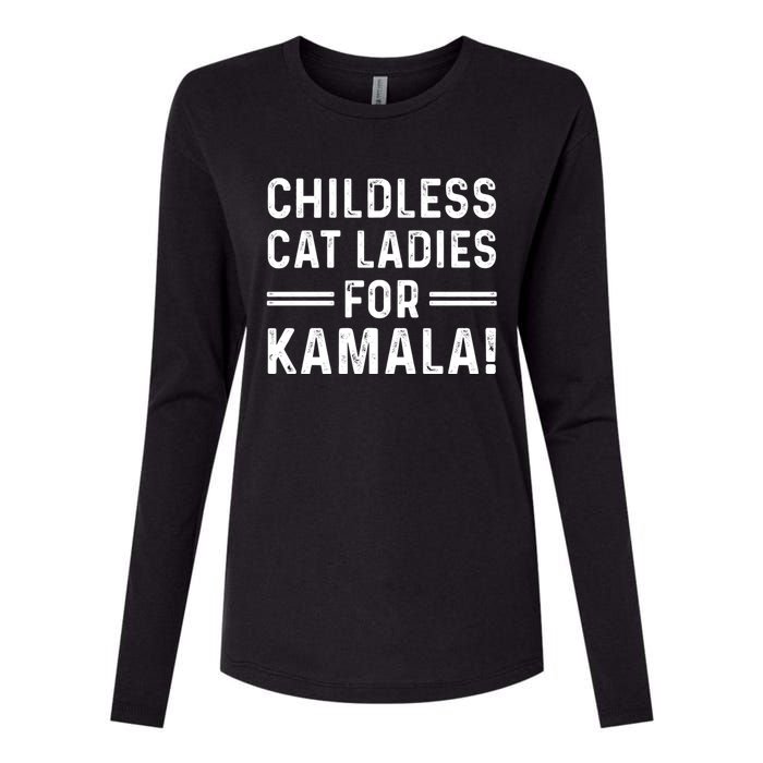 Childless Cat Ladies For Kamala 2024 Womens Cotton Relaxed Long Sleeve T-Shirt