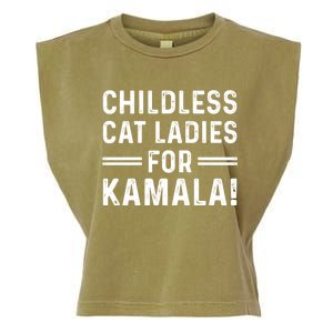 Childless Cat Ladies For Kamala 2024 Garment-Dyed Women's Muscle Tee