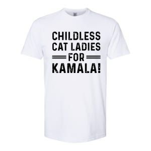 Childless Cat Ladies For Kamala 2024 Softstyle CVC T-Shirt