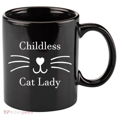 Childless Cat Lady Whiskers Pro Kamala Harris 11oz C Handle Ceramic Mug
