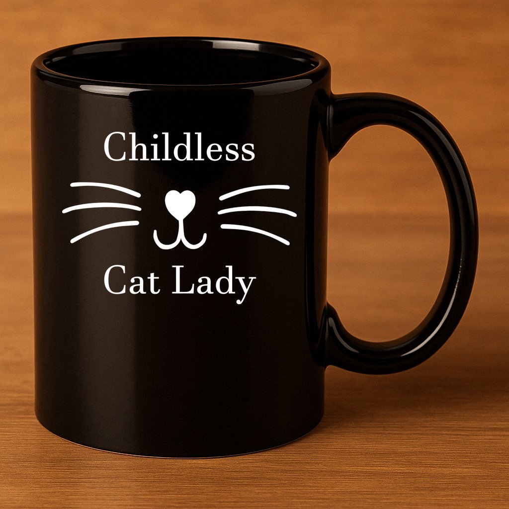 Childless Cat Lady Whiskers Pro Kamala Harris 11oz C Handle Ceramic Mug
