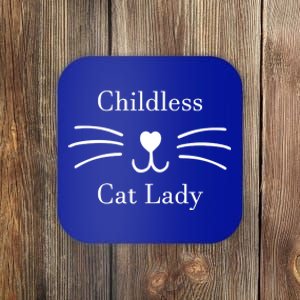 Childless Cat Lady Whiskers Pro Kamala Harris Coaster