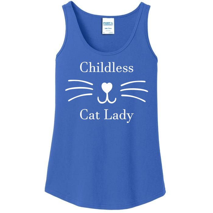 Childless Cat Lady Whiskers Pro Kamala Harris Ladies Essential Tank