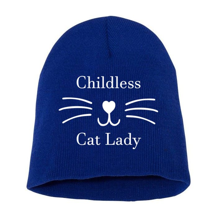 Childless Cat Lady Whiskers Pro Kamala Harris Short Acrylic Beanie