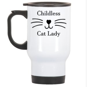 Childless Cat Lady Whiskers Pro Kamala Harris Stainless Steel Travel Mug