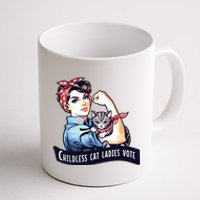 Childless Cat Ladies Vote Rosie The Riveter Election 2024 Coffee Mug