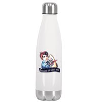 Childless Cat Ladies Vote Rosie The Riveter Election 2024 Stainless Steel Insulated Water Bottle