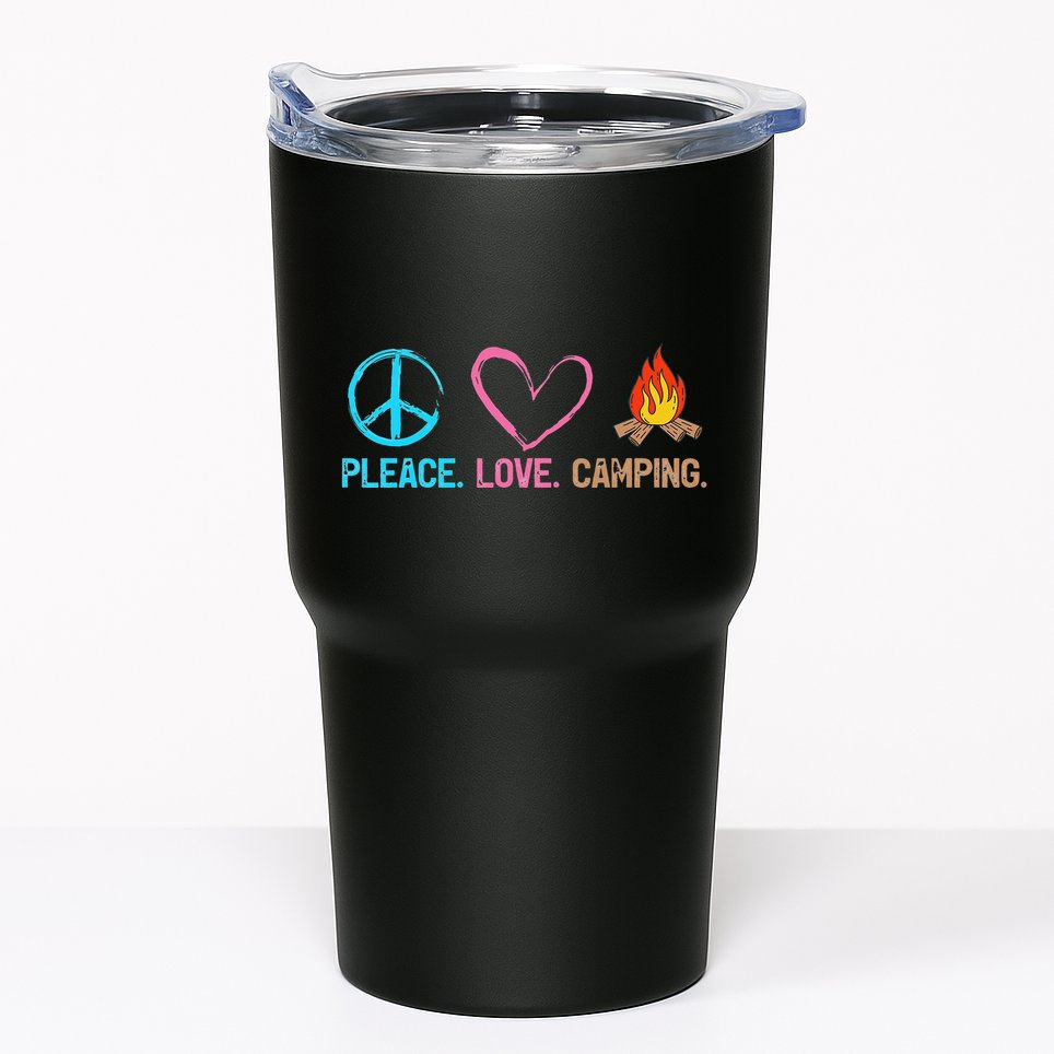 Cute Camping Lover Peace Love Camp Tumbler