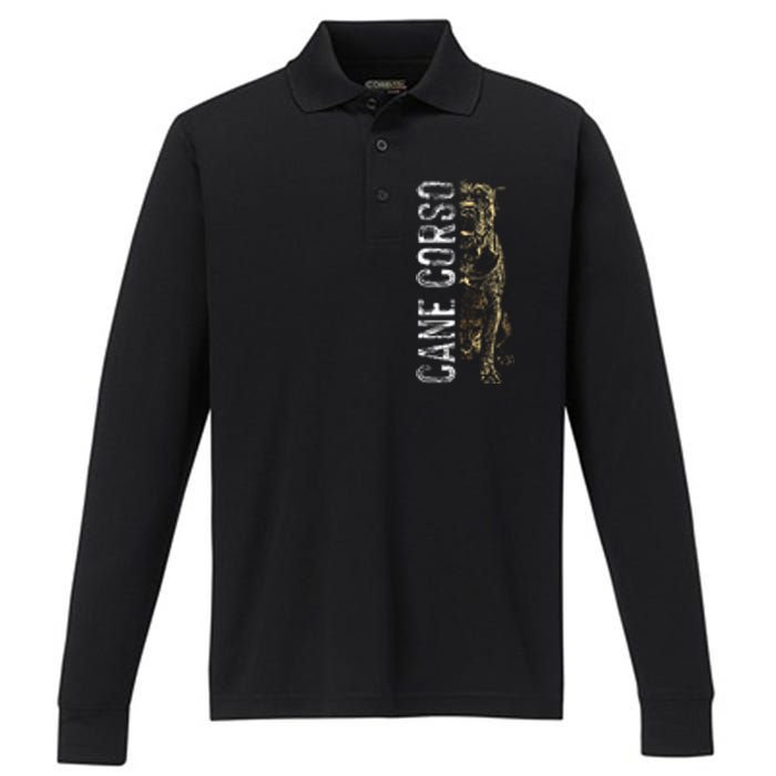 Cane Corso Lover Italian Dog Pet Cane Corso Performance Long Sleeve Polo