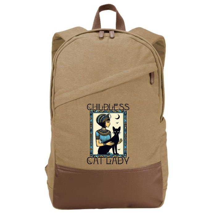 Childless Cat Ladies Funny Cat Cotton Canvas Backpack