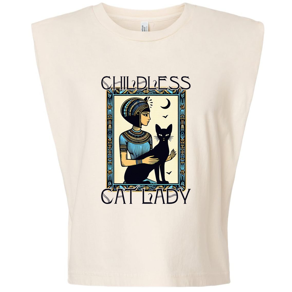 Childless Cat Ladies Funny Cat Garment-Dyed Women's Muscle Tee