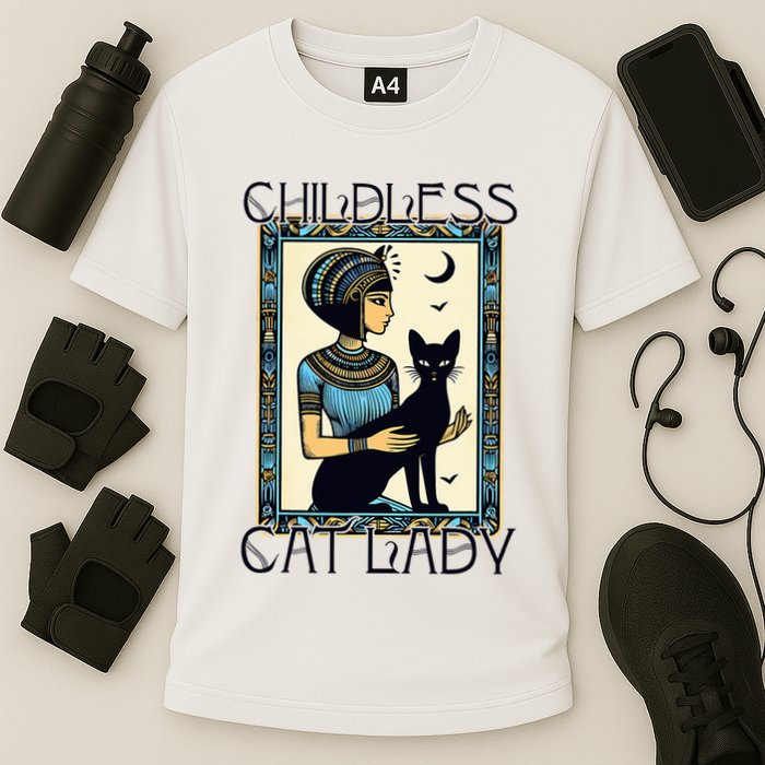 Childless Cat Ladies Funny Cat Cooling Performance Crew T-Shirt