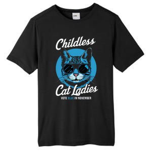 Childless Cat Ladies Vote Blue In November Democrats Liberal Tall Fusion ChromaSoft Performance T-Shirt