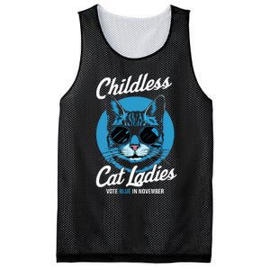 Childless Cat Ladies Vote Blue In November Democrats Liberal Mesh Reversible Basketball Jersey Tank