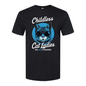 Childless Cat Ladies Vote Blue In November Democrats Liberal Softstyle CVC T-Shirt