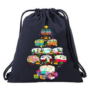 Christmas Camping Lover Xmas Camping Truck Tree Camper Gift Funny Gift Drawstring Bag