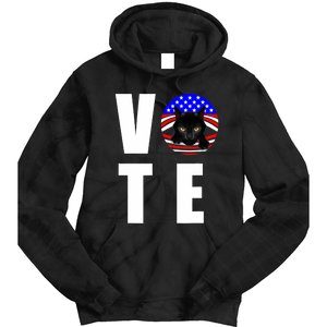 Childless Cat Ladies Vote Retro Tie Dye Hoodie