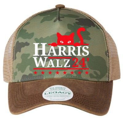 Childless Cat Lady For Kamala Harris Tim Walz Vp 2024 Legacy Tie Dye Trucker Hat