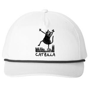 Catzilla Cat Lover Snapback Five-Panel Rope Hat