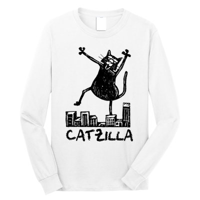 Catzilla Cat Lover Long Sleeve Shirt