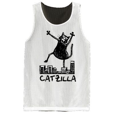 Catzilla Cat Lover Mesh Reversible Basketball Jersey Tank