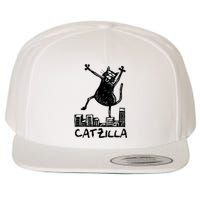 Catzilla Cat Lover Wool Snapback Cap