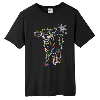 Cow Christmas Light Tree Cow Xmas Snow Lover Tall Fusion ChromaSoft Performance T-Shirt