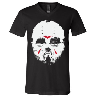 Camp Crystal Lake Friday Night Terror V-Neck T-Shirt