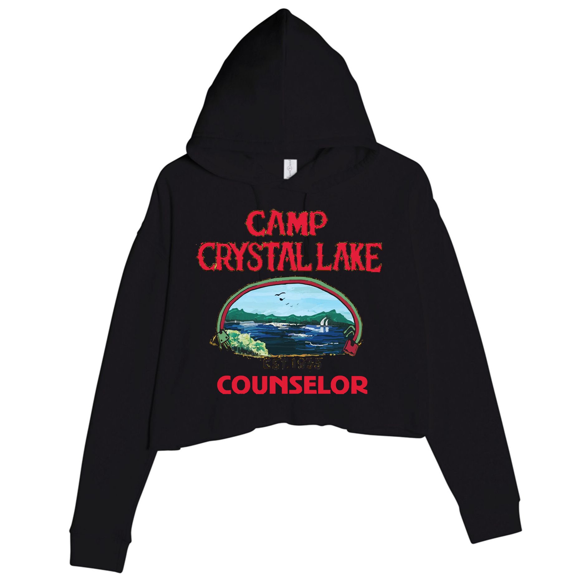 Camp Crystal Lake Crop Fleece Hoodie