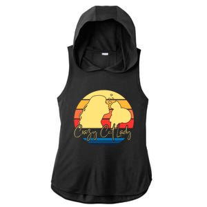 Crazy Cat Lady Gift Ladies PosiCharge Tri-Blend Wicking Draft Hoodie Tank