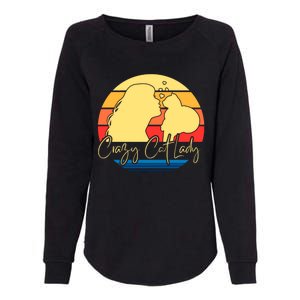 Crazy Cat Lady Gift Womens California Wash Sweatshirt