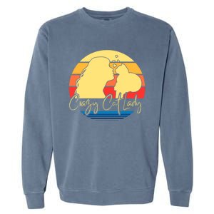 Crazy Cat Lady Gift Garment-Dyed Sweatshirt