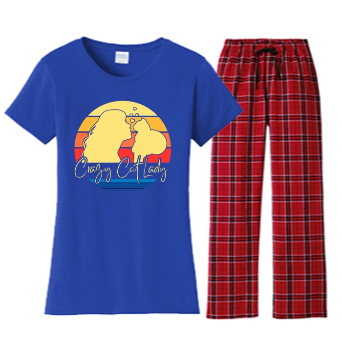 Crazy Cat Lady Gift Women's Flannel Pajama Set