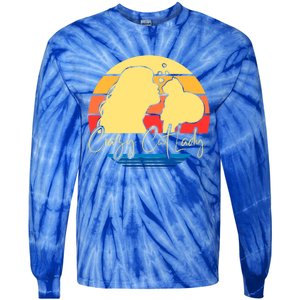 Crazy Cat Lady Gift Tie-Dye Long Sleeve Shirt