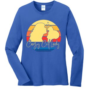 Crazy Cat Lady Gift Ladies Long Sleeve Shirt