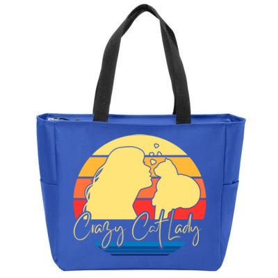 Crazy Cat Lady Gift Zip Tote Bag