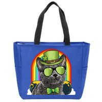 Chartreux Cat Leprechaun Funny St Patricks Day Cute Gift Zip Tote Bag