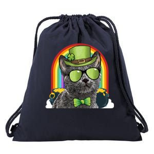 Chartreux Cat Leprechaun Funny St Patricks Day Cute Gift Drawstring Bag