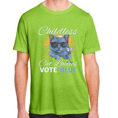 Childless Cat Ladies Vote Blue In November Kamala President Adult ChromaSoft Performance T-Shirt