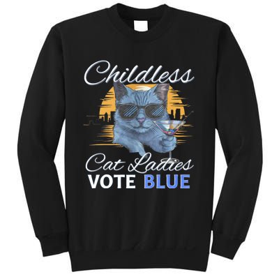 Childless Cat Ladies Vote Blue In November Kamala President Sweatshirt