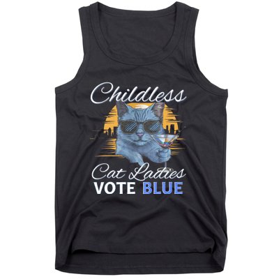 Childless Cat Ladies Vote Blue In November Kamala President Tank Top